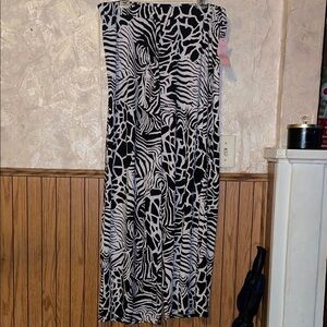 Black & white wide leg peck & peck pants (XL)(nwt)